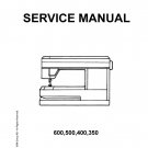 Husqvarna VIKING 350-400-500-600 Sewing Machine Service Manual - English