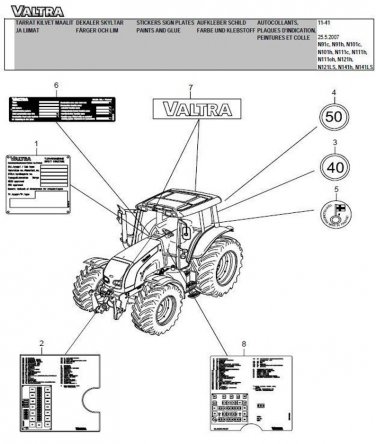 Valtra N-Series HiTech N91 N101 N111 N121 N141 Parts Manual- Instructions - User Manual - MULTI-LING