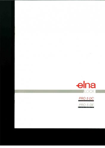 Elna Pro 5 DC - Pro 5 DE Sewing Machine Instruction Manual - User Manual - Complete User Guide