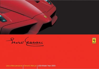 Ferrari Enzo F140 2003 Owners Manual - Instructions - MULTI-LING