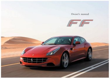 Ferrari FF 2011-2016 Owners Manual - Instructions - English