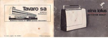 Elna Lotus Sewing Machine Instruction Manual - User Manual - Complete User Guide