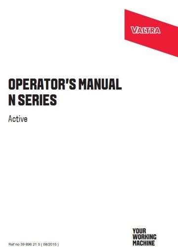 Valtra N series N134 A - N154e A - N174 A - Tractor Operators Manual - Instructions - English