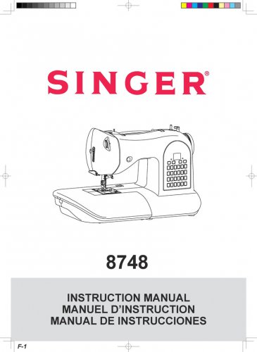 Singer 8748 Sewing Machine Instruction Manual - User Manual - Complete User Guide - English - French
