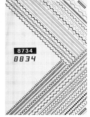 Singer 8734 - 8834 Sewing Machine Instruction Manual - User Manual - Complete User Guide - English