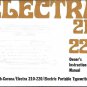 Smith Corona Electra 210-220 Typewriter Instruction Manual - User Manual - Complete User Guide