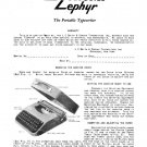 Corona zephyr Typewriter Instruction Manual - User Manual - Complete User Guide
