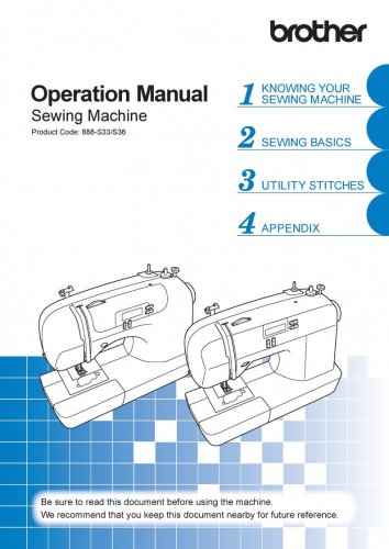 Brother CS7000i Sewing Machine Instruction Manual - User Manual - Complete User Guide