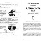 Corona Four Typewriter Instruction Manual - User Manual - Complete User Guide