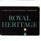 Royal Heritage Typewriter Instruction Manual - User Manual - Complete User Guide