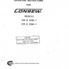 CONSEW 224-224R1-225-226R1 Sewing Machine Instruction Manual - User Manual - Complete User Guide - E
