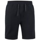 Men's Cotton Linen Shorts Summer Breathable Solid Color Black Shorts