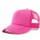 Unisex Mesh Cap Solid Fit Blank Baseball Caps Women Trucker Sun Hats Rose red Unisex Mesh Cap Solid Fit Blank Baseball Caps Women Trucker Sun Hats Rose red