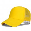 Unisex Mesh Cap Solid Fit Blank Baseball Caps Women Trucker Sun Hats Yellow