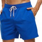 Men's Swim Trunks Beach Shorts Drawstring with Mesh Elastic Breathable Casual Blue Shorts
