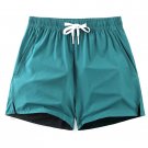 Summer Ice Silk Quick Dry Short Men Breathable Running Training Pocket Lake Blue Shorts