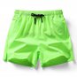 Summer Ice Silk Quick Dry Short Men Breathable Running Training Pocket Light Green Shorts