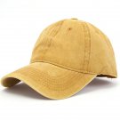 Unisex Cap Dad Hat Solid Sport Outdoor Cotton Yellow Hat
