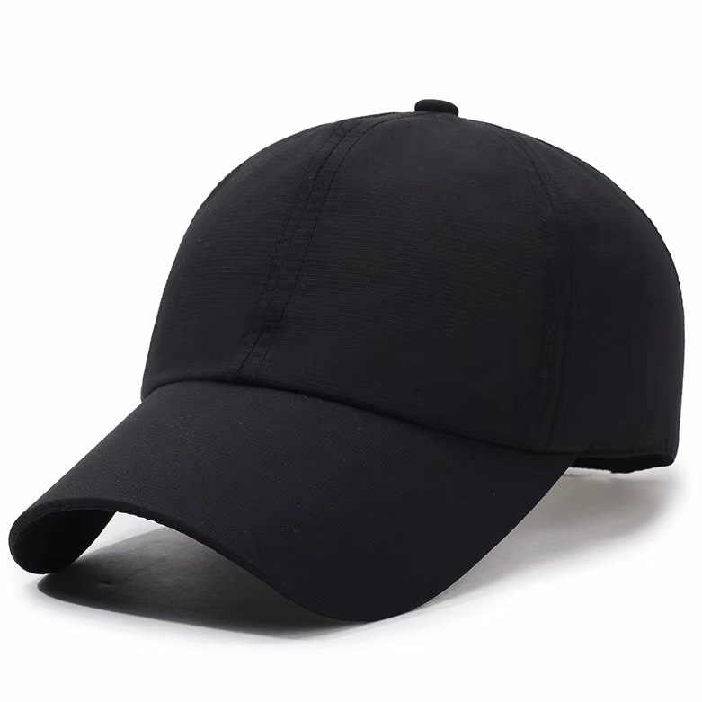 Summer Quick-Dry Men Baseball Cap Sun Protection Hat Sports Cap Black Hat
