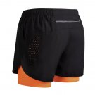 Summer Men Sports Shorts Basketball Training Loose Running Black orange Shorts