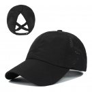 Summer Baseball Cap Women's Athleisure Hat Mesh Visor Hat Black Cap