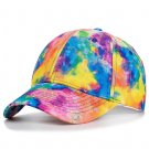 Fashion Women Tie Dye Cap Multicolor Irregular Baseball Cap Outdoor Summer Yellow Hats