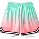 Men Basketball Shorts Running Fitness Sport Gym Yoga Workout Green Pink Short