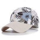 Fashion Women Cap Flowers And Foliage Print Baseball Cap Outdoor Blue Hats