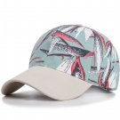 Fashion Women Cap Flowers And Foliage Print Baseball Cap Outdoor Green Hats