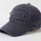 Ripped Rimmed Baseball Hats Men Women Casual Shade Outdoor Gray Cap