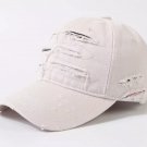 Ripped Rimmed Baseball Hats Men Women Casual Shade Outdoor White Cap