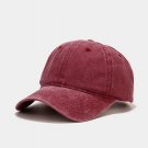 Cotton Baseball Cap Men Women Casual Outdoor Trucker wine red Hat