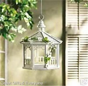 WHITE GAZEBO BIRDFEEDER
