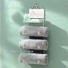 FLORAL TILED TOWEL RACK