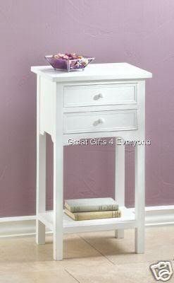 WHITE SIDE TABLE