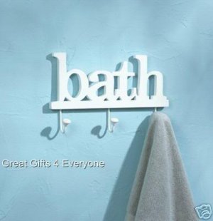 BATH CLOTHES HOOK WALL PLAQUE