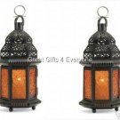 YELLOW GLASS MOROCCAN LANTERN