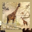 GIRAFFE LACQUER MURAL
