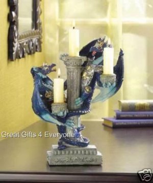 BLUE DRAGON CANDLEHOLDER