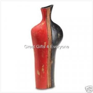 BLACK AND RED VASE