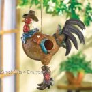 COWBOY ROOSTER BIRDHOUSE