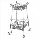 WIRE BASKET PLANT STAND
