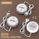 50W USB PD Charger 6 Ports Fast Charging Travel Charger For iPhone Samsung Xiaomi Phone