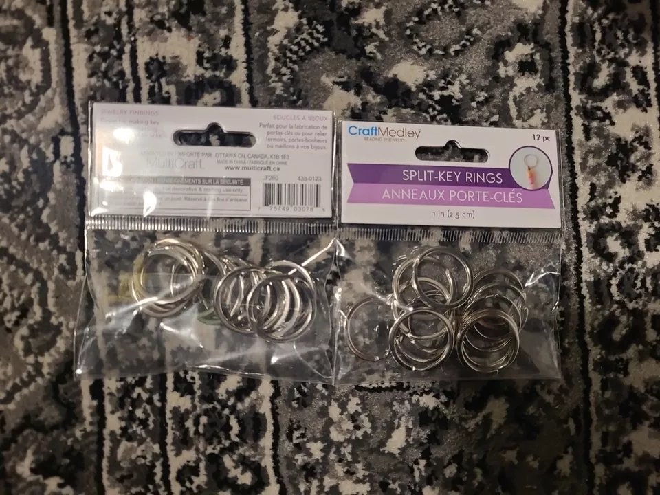 25.4 mm 1 inch (2.5 cm) Stainless Steel Key Rings HEAVY DUTY 24 pack