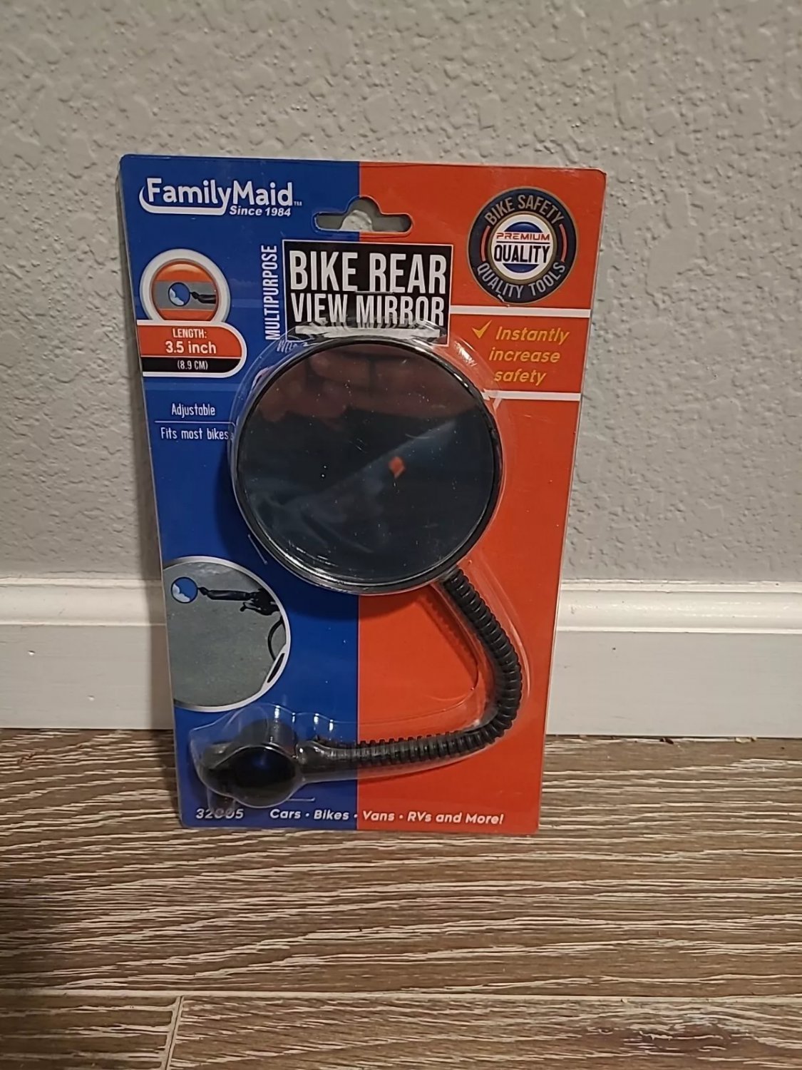 Family Maid Bicycle bike Rear View Mirror 3.5" fits Mountain/Commuter Bikes