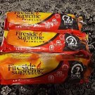Fireside Supreme Firelog 2 Hour Burn 2.8 lb Each Lot Of 3 Pcs
