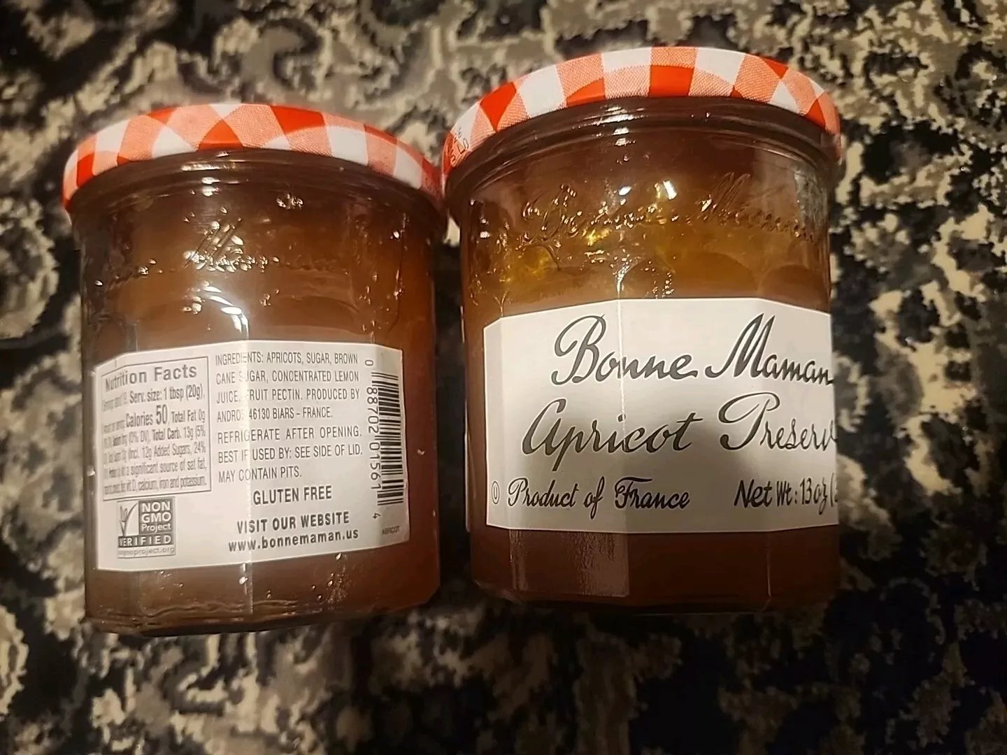 2 Bonne Maman Apricot Preserves Jam Jelly Fruit Spread Made In France 13 oz