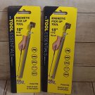 2pc Portable Telescopic Magnetic Pick Up Tool Stick Extending Magnet 4.5" to 18"