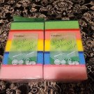 2 Pack of 5 Abrasive Sponge Scrubbers With Double Purpose Soft n' Rough