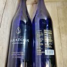 2 Saratoga beautiful glass Sparkling Water Bottles 28 FL OZ (828 mL) each x 2 2 Saratoga beautiful glass Sparkling Water Bottles 28 FL OZ (828 mL) each x 2